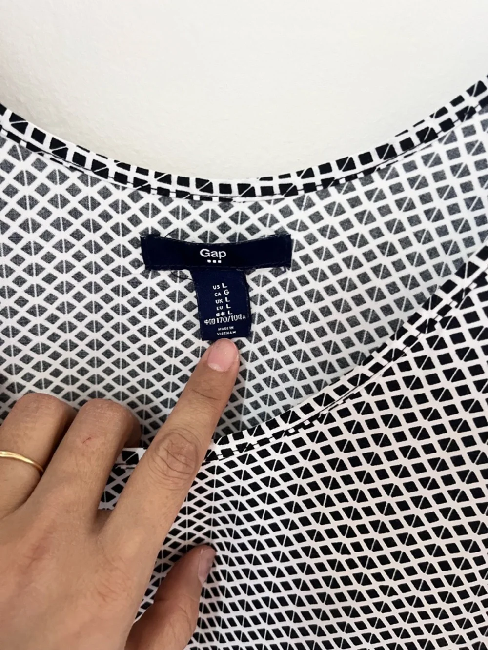 GAP Black & White Polka-Dot Sleeveless Sleep Dress - Picture 6 of 7